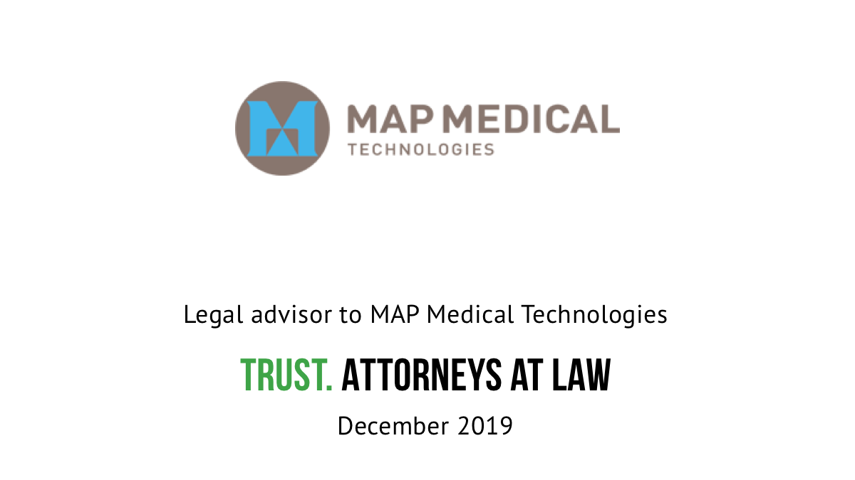 Trust advised the owners in the sale of MAP Medical Technologies Oy 1